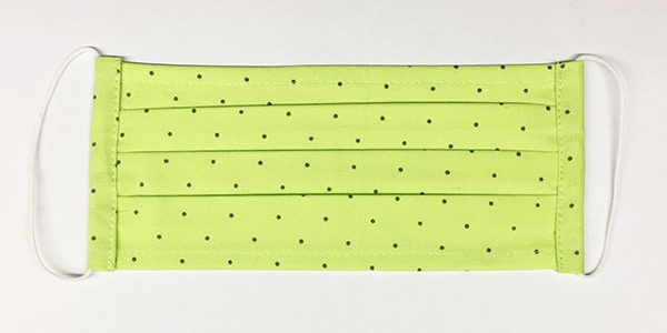 Faltenmaske: Lime kaki Punkte